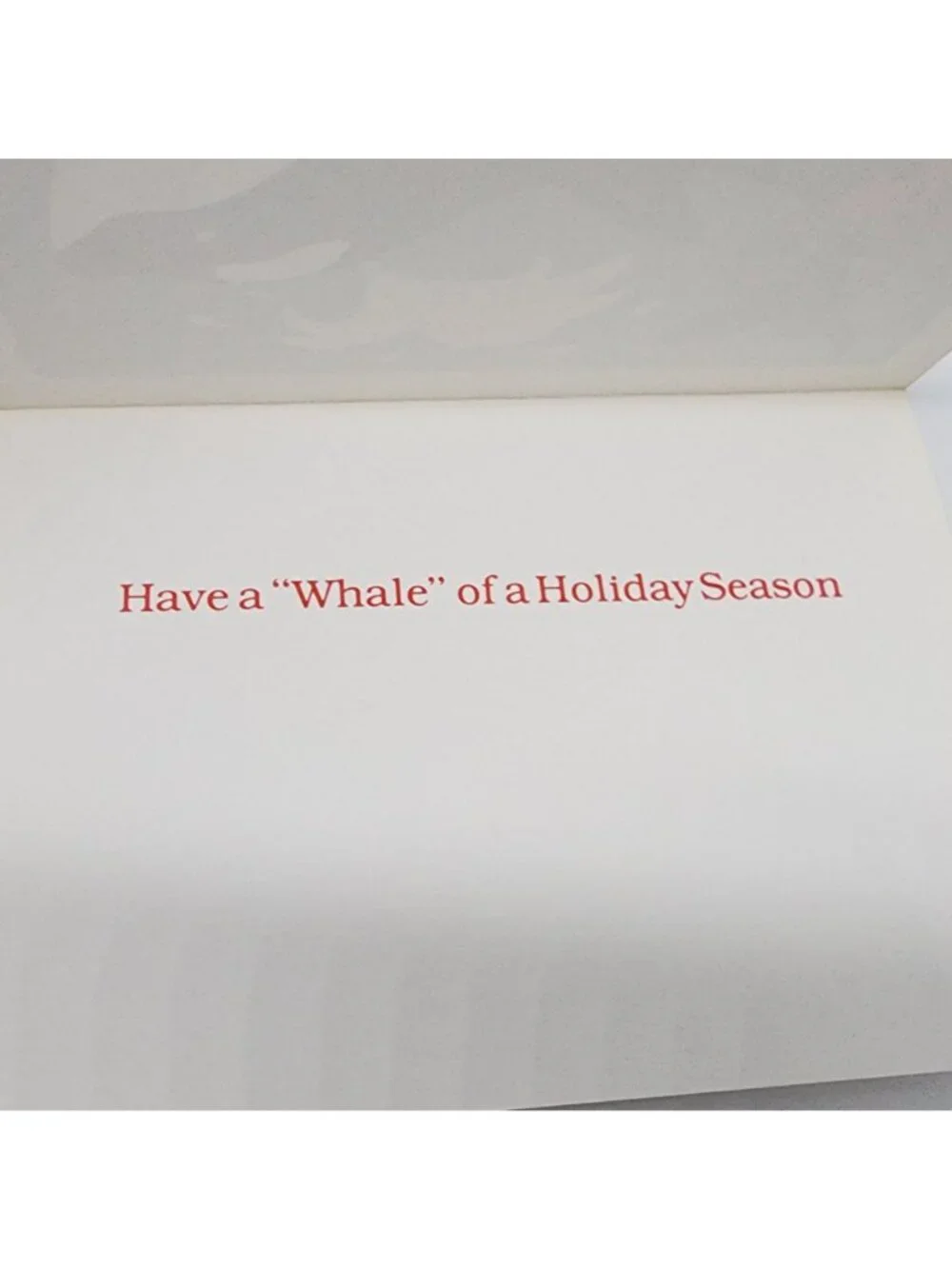 Stationary Greeting Card Orca Whale Christmas The Crocket Collection VTG 1980s - Picture 2 of 5